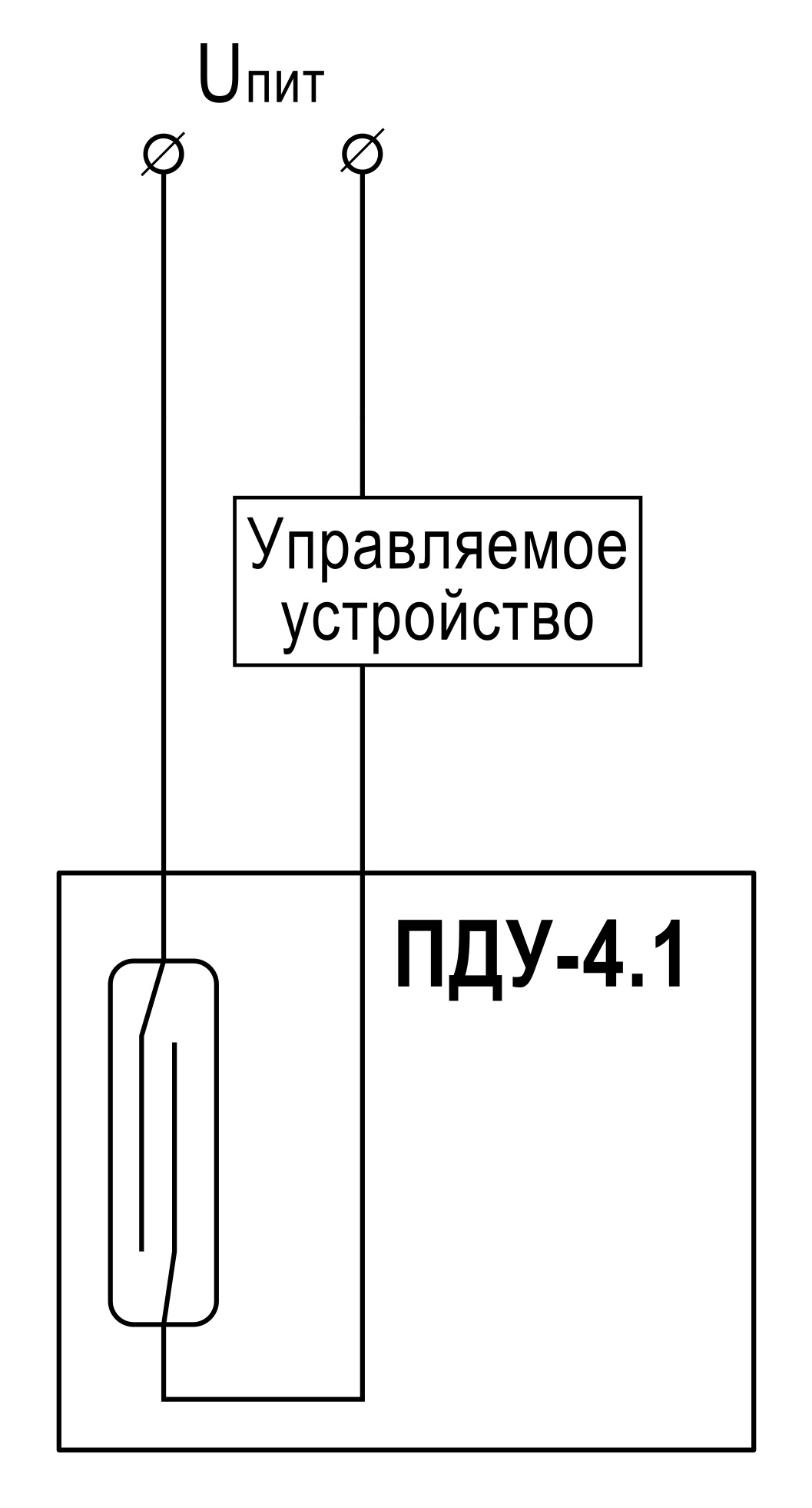 Схема подключения ПДУ-4.1 Схема подключения ПДУ-4.1