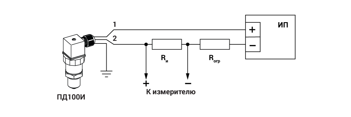 Схема подключения преобразователя давления ПД100И к внешним устройствам Схема подключения преобразователя давления ПД100И к внешним устройствам