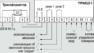 ТРМ501 схема подключения