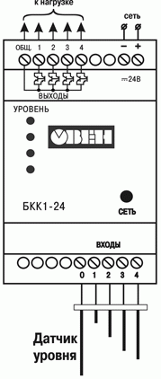 Схема подключения ОВЕН БКК1-24