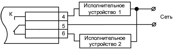 ОВЕН СВ01 Схема подключения нагрузки